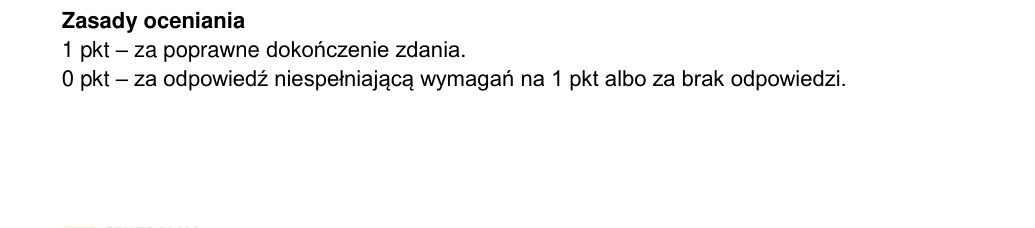 Oficjalna odpowiedź i zasady oceniania CKE, zadanie 16.1