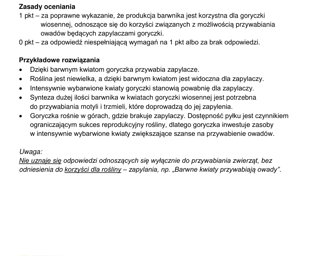 Oficjalna odpowiedź i zasady oceniania CKE, zadanie 2.3