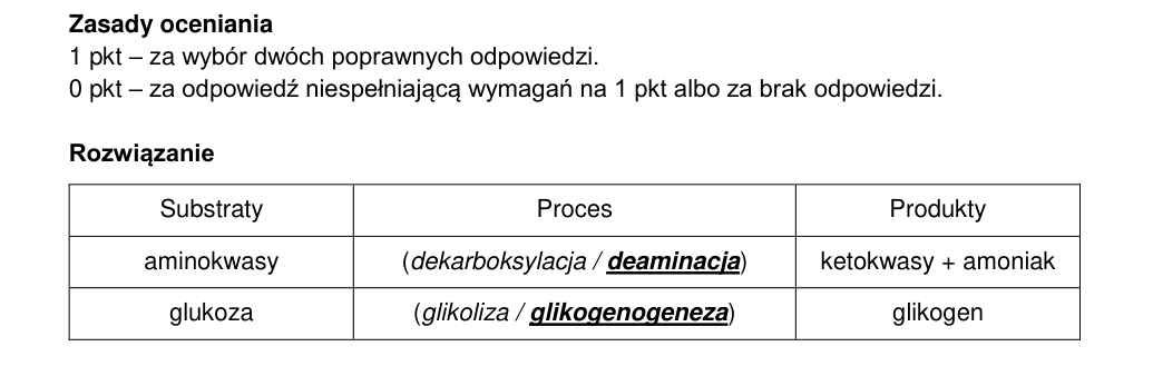Oficjalna odpowiedź i zasady oceniania CKE, zadanie 9.1
