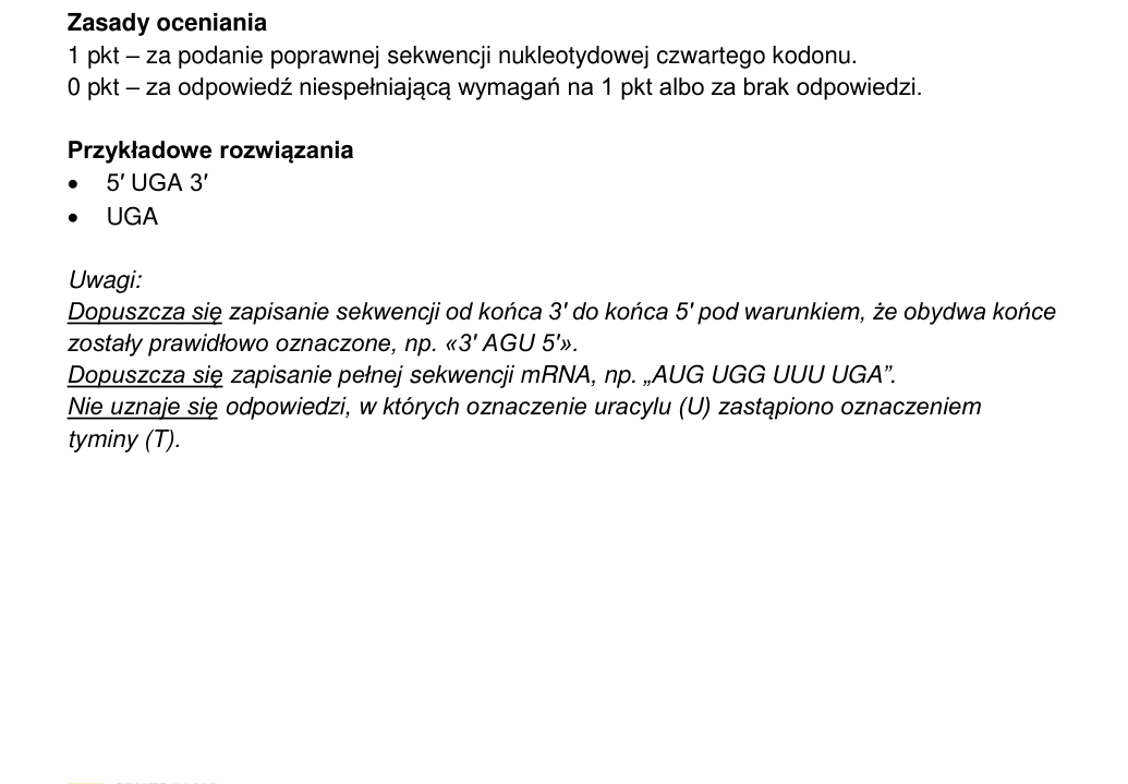 Oficjalna odpowiedź i zasady oceniania CKE, zadanie 14.3