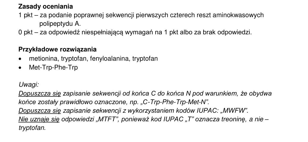 Oficjalna odpowiedź i zasady oceniania CKE, zadanie 14.1