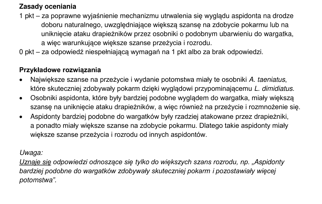 Oficjalna odpowiedź i zasady oceniania CKE, zadanie 16.3